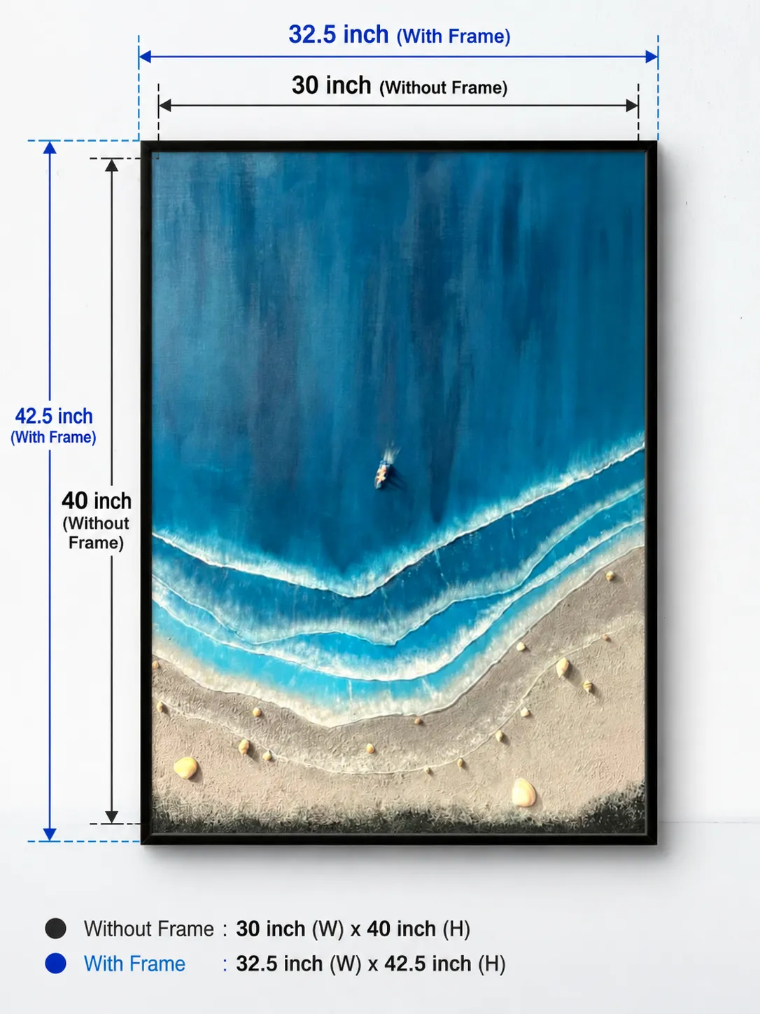 Silent Shorelines - 30 x 40 Inches artwork view 3